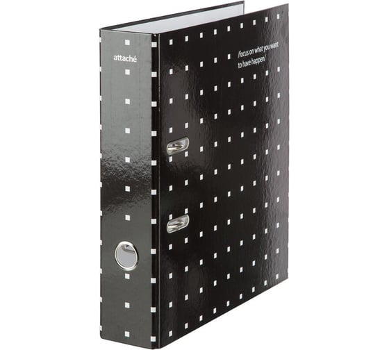 Папка-регистратор Attache Comfort А4, 75 мм, черная, лам. бум./лам. бум. 1733099
