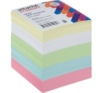 Блок для записей Attache Economy непроклеенный, 9x9х9 см, цветной чередуется с белым 1770152