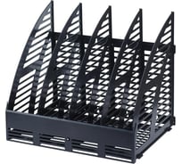 Вертикальный лоток Attache 320 мм, 4 отделения, сборный, черный 2с69 1817216