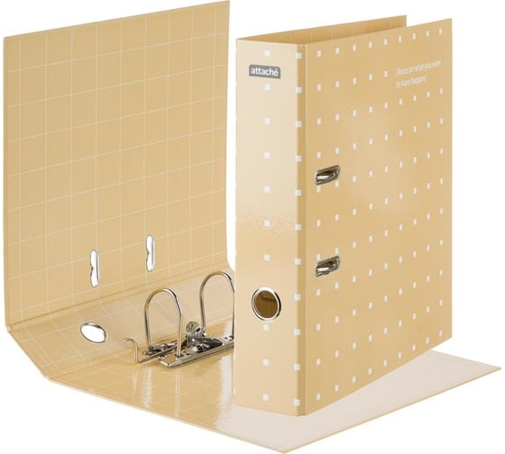 Папка-регистратор Attache Comfort А4, 75 мм, бежевая, лам. бум./лам. бум. 1733102 1