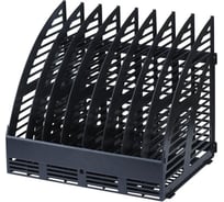 Вертикальный лоток Attache 320 мм, 8 отделений, сборный, черный 2с73 1817217