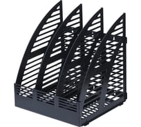 Вертикальный лоток Attache Economy 240 мм, 3 отделения, сборный, черный 1817214