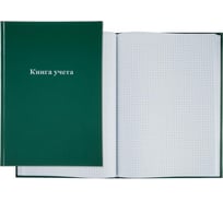 Книга учета Attache А4, 96 л, в клетку, блок офсет, бумвинил, зеленый 1743629