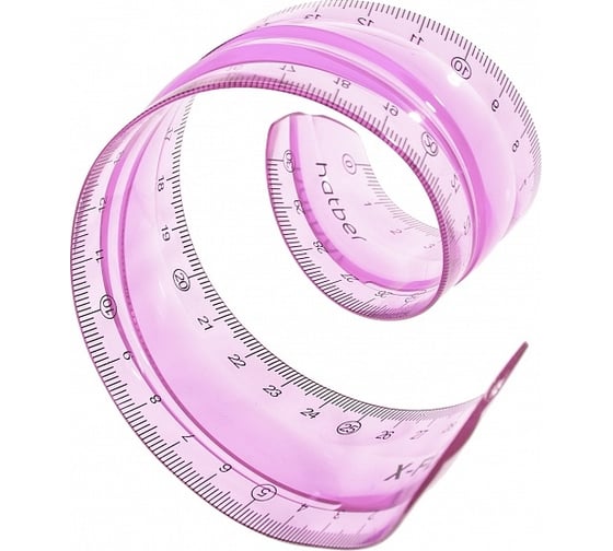 Пластиковая линейка Hatber гибкая 30см X-Flex цветная Ассорти в пакете , 48 шт. 067321
