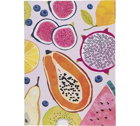 Папка-планшет Hatber А4 с металлическим зажимом, матовая ламинация Fruits, 22 шт. 075740