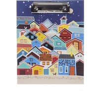 Папка-планшет Hatber А5 с металлическим зажимом, матовая ламинация Городок, 24 шт. 075762