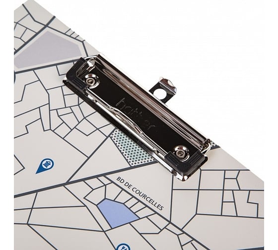 Папка-планшет Hatber А4 с металлическим зажимом, матовая ламинация Maps, 22шт. 075733