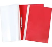 Папка-скоросшиватель Hatber А4 100/120мкм Красная Пластиковая прозрачный верх 600шт. 029831