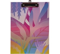 Папка-планшет Hatber А4 с металлическим зажимом, матовая ламинация Plants, 22шт. 075737