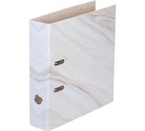 Папка-регистратор с арочным механизмом Hatber А4 матовая ламинация, корешок 70мм Белый мрамор, 20шт. 078918