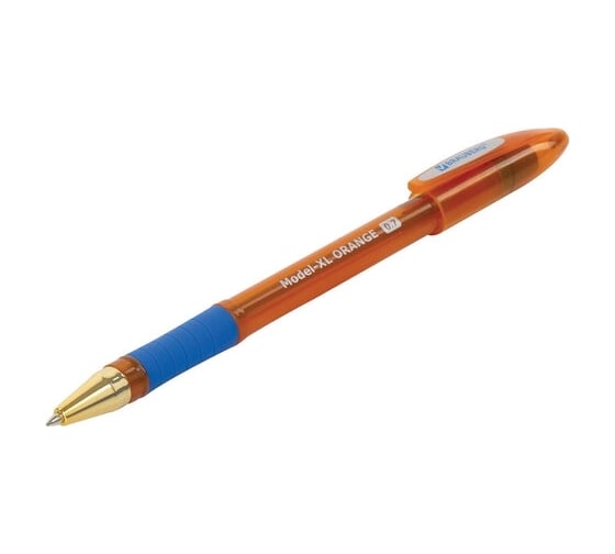 Шариковая ручка BRAUBERG Model-XL ORANGE синяя, комплект 12 штук, узел 0.7 мм 880181