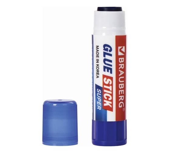 Клей-карандаш BRAUBERG SUPER 8 г, обесцвечивающийся, комплект 30 шт. 880235 1