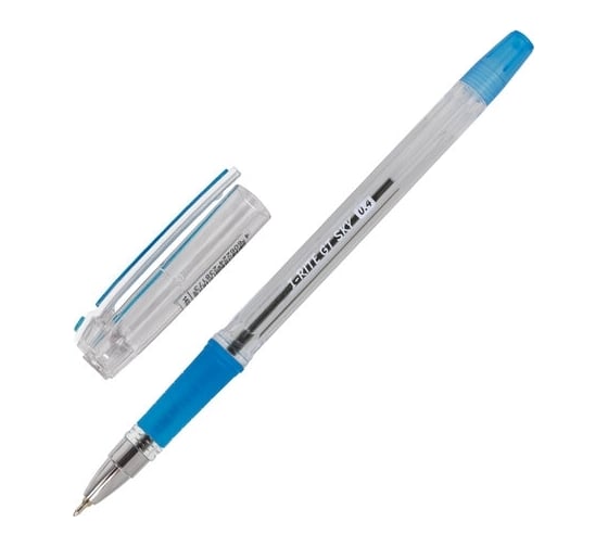 Шариковая ручка BRAUBERG i-Rite GT SKY синяя, комплект 12 штук, 0.2 мм 880014