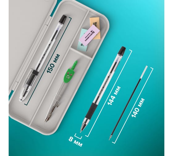 Шариковая ручка BRAUBERG Model-XL ORIGINAL черная, комплект 12 штук, узел 0.7 мм 880404