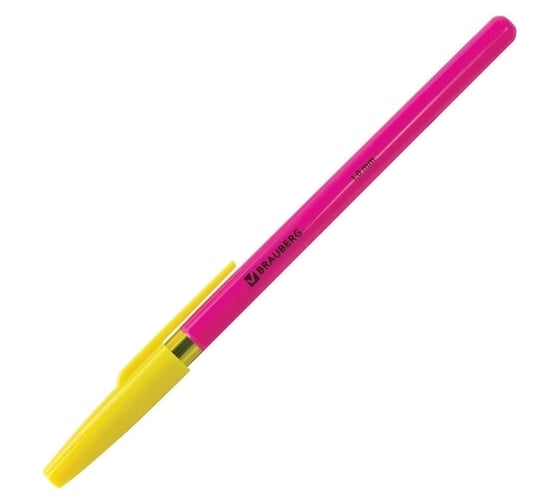 Шариковая ручка BRAUBERG Color синяя, комплект 24 штуки, линия письма 0.5 мм 880153
