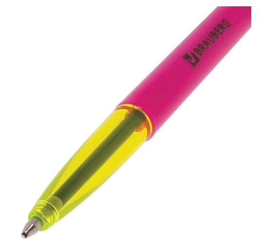 Шариковая ручка BRAUBERG Color синяя, комплект 24 штуки, линия письма 0.5 мм 880153