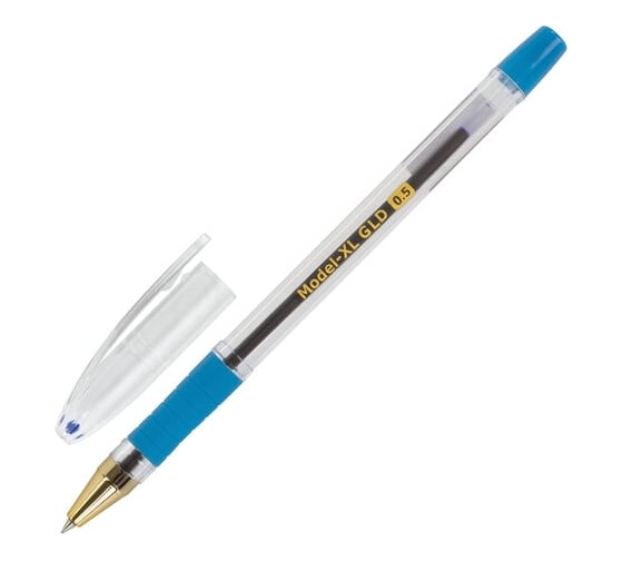 Шариковая ручка BRAUBERG Model-XL GLD синяя, комплект 12 штук, узел 0.5 мм 880012