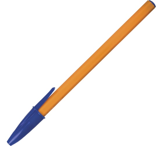 Шариковая ручка Staff Basic Orange BP-01 синяя, комплект 50 штук, линия письма 0.5 мм 880408