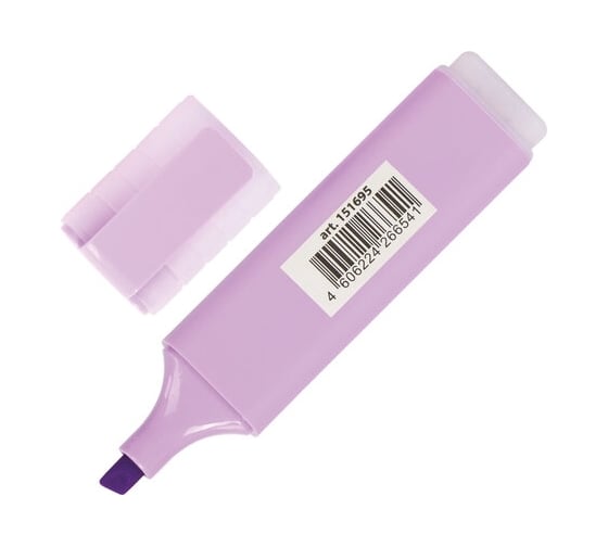 Текстовыделитель BRAUBERG ORIGINAL PASTEL лавандовый, комплект 12 штук, линия 1-5 мм 880457