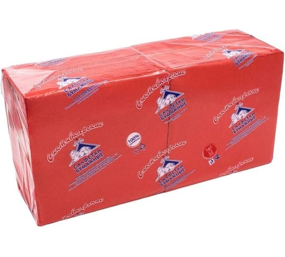Бумажны салфетки ООО Комус Profi pack 1 слой, 33x33 см, красный, 250 штук 1738429