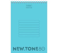 Блокнот Hatber Premium NEWtone PASTEL Незабудка 80 л, А5, клетка, бумага офсетная, 80 г/кв.м, запечатанный титульный лист, 4 шт в упаковке 065596