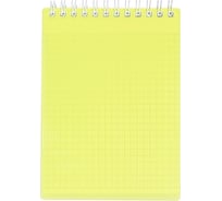 Блокнот Hatber LINE NEON 80 л, А6, клетка, желтый, 48 шт в упаковке 081272