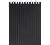 Блокнот Hatber VELVET 80 л, А7, клетка, черный, 60 шт в упаковке 081561