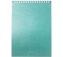 Блокнот Hatber METALLIC МЯТА 80 л, А5, клетка, обложка бумвинил, 56 шт в упаковке 066850