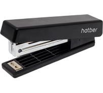 Степлер Hatber №10 10л 50 скоб захват 48мм с антистеплером Черный в картонном боксе, 12 шт. 046519