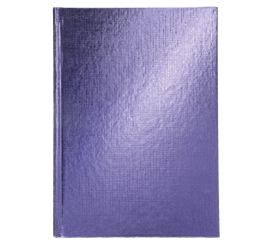Записная книжка Hatber 80л А5 145x205мм клетка/линия твердый переплет Бумвинил METALLIC Фиолетовая, 20шт. 067473