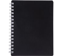 Записная книжка Hatber 80л А6 клетка VELVET черная, 100шт. 081579