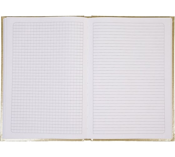 Записная книжка Hatber 80л А5 145x205мм клетка/линия твердый переплет Бумвинил METALLIC Золото, 20шт. 067474