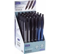 Шариковая ручка Hatber автоматическая Element Синяя 0.7мм 24шт в картонной Дисплей-витрине, 24шт. 067933