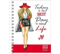 Записная книжка Hatber 80л А6 клетка серия Жизнь прекрасна!, 120шт. 066353