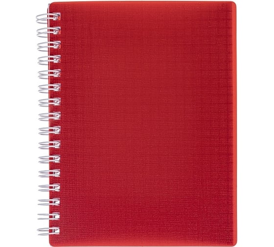 Записная книжка Hatber 80л А6 клетка CANVAS Красная, 100шт. 081651