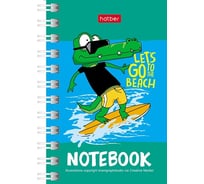 Записная книжка Hatber 40л А7ф 67x102мм клетка серия Croco Boys, 144шт. 076720