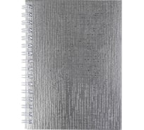 Записная книжка Hatber 80л А6 клетка Бумвинил METALLIC Серебро, 120шт. 059258