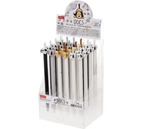 Шариковая ручка Hatber автоматическая Dogs Синяя 0,6мм чернила на масляной основе soft ink 24шт в прозрачном ПВХ-боксе Ассорти, 24шт. 058659