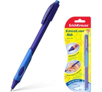 Ручка ErichKrause шариковая ErgoLine® с эргономичным хватом Неон 0,7, технология суперскольжения, цвет чернил синий 41540