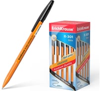 Шариковая ручка ErichKrause R-301 Stick Orange 0.7, цвет чернил черный, 50 шт. в упаковке 43195