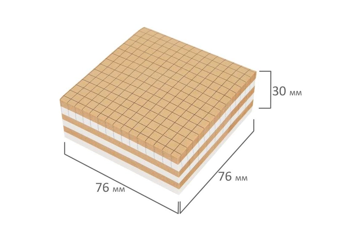 Блок самоклеящийся BRAUBERG крафтовый (стикеры), multi kraft 76x76 мм, 300  листов 115209 - выгодная цена, отзывы, характеристики, фото - купить в  Москве и РФ