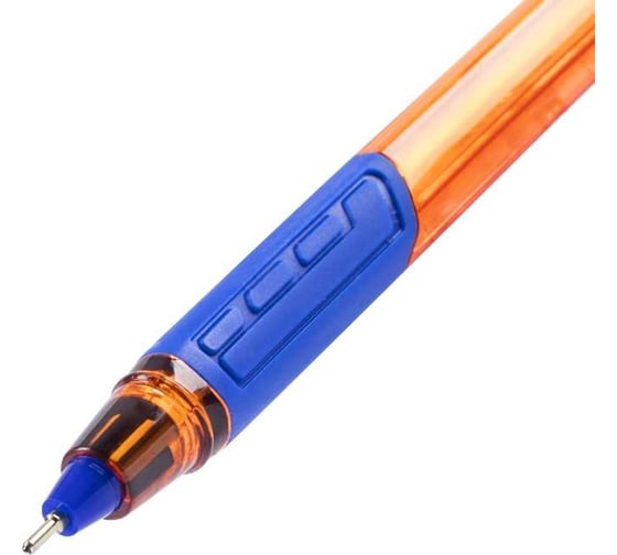 Шариковая ручка BRAUBERG extra glide gt tone orange, синяя, 12 шт., 0.35 мм 880179