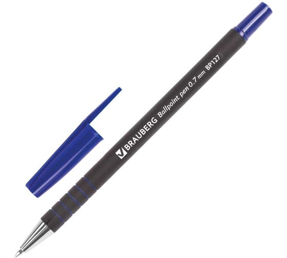 Шариковая ручка BRAUBERG capital, синяя, 12 шт., линия письма 0.35 мм 880152