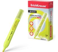Маркер ErichKrause для выделения текста с жидкими чернилами VisioLine® V-14 Неон, цвет чернил желтый 56027
