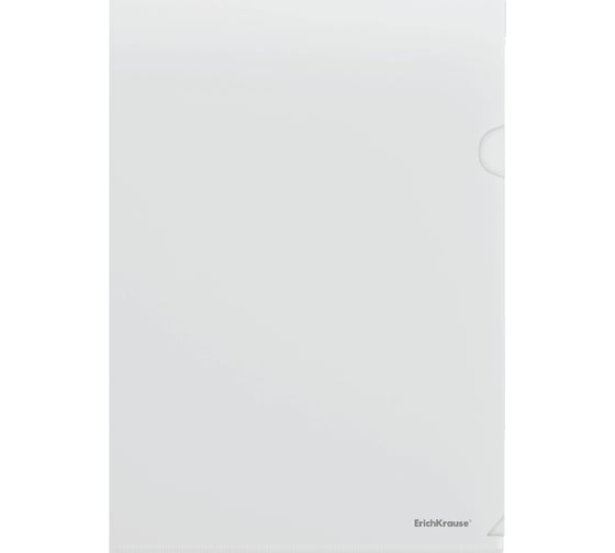 Папка-уголок ErichKrause Glossy Clear, A4, пластиковая, прозрачный, 12 шт. в упаковке 50151 1