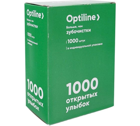 Зубочистки Optiline 1000 шт., бамбук 10-0714 1