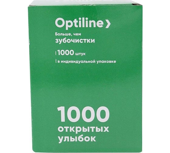 Зубочистки Optiline 1000 шт., бамбук 10-0714