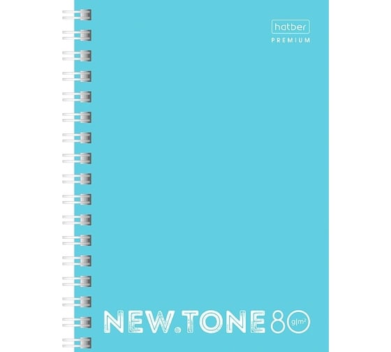 Записная книжка Hatber Premium 80л А6 клетка Бумага Офсетная 80г/кв.м перфорация NEWtone PASTEL Незабудка, 96шт. 065604