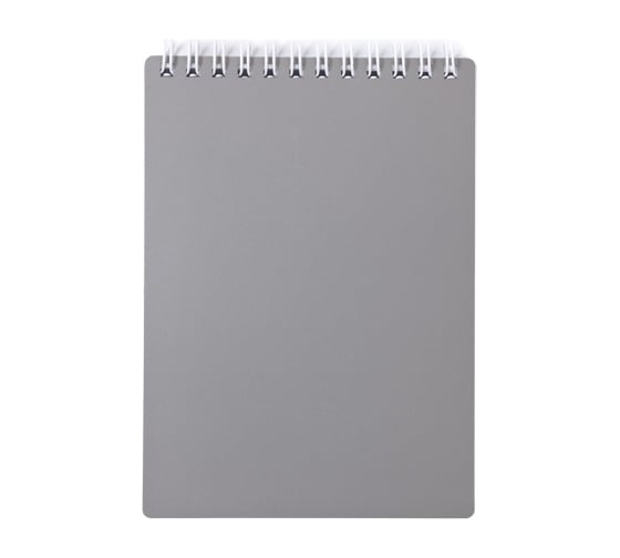 Блокнот Hatber METALLIC 80 л, А5, клетка, серый, 56 шт в упаковке 040494