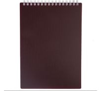Блокнот Hatber VELVET 80 л, А5, клетка, бордо, 56 шт в упаковке 081546